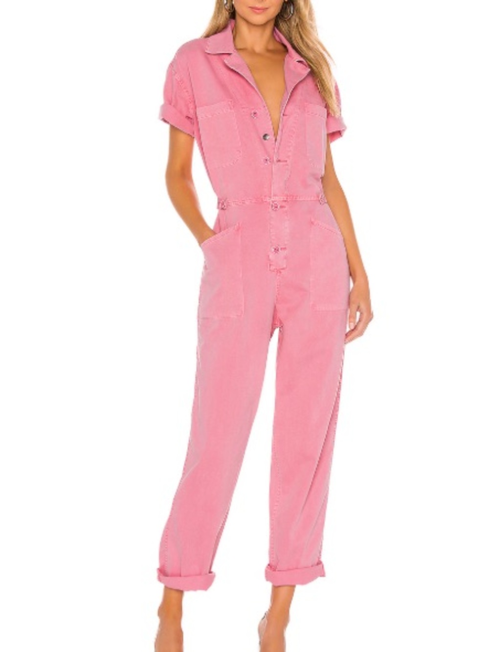 REVOLVE Pistola Flamingo Pink Grover Artist Jumpsuit - XS